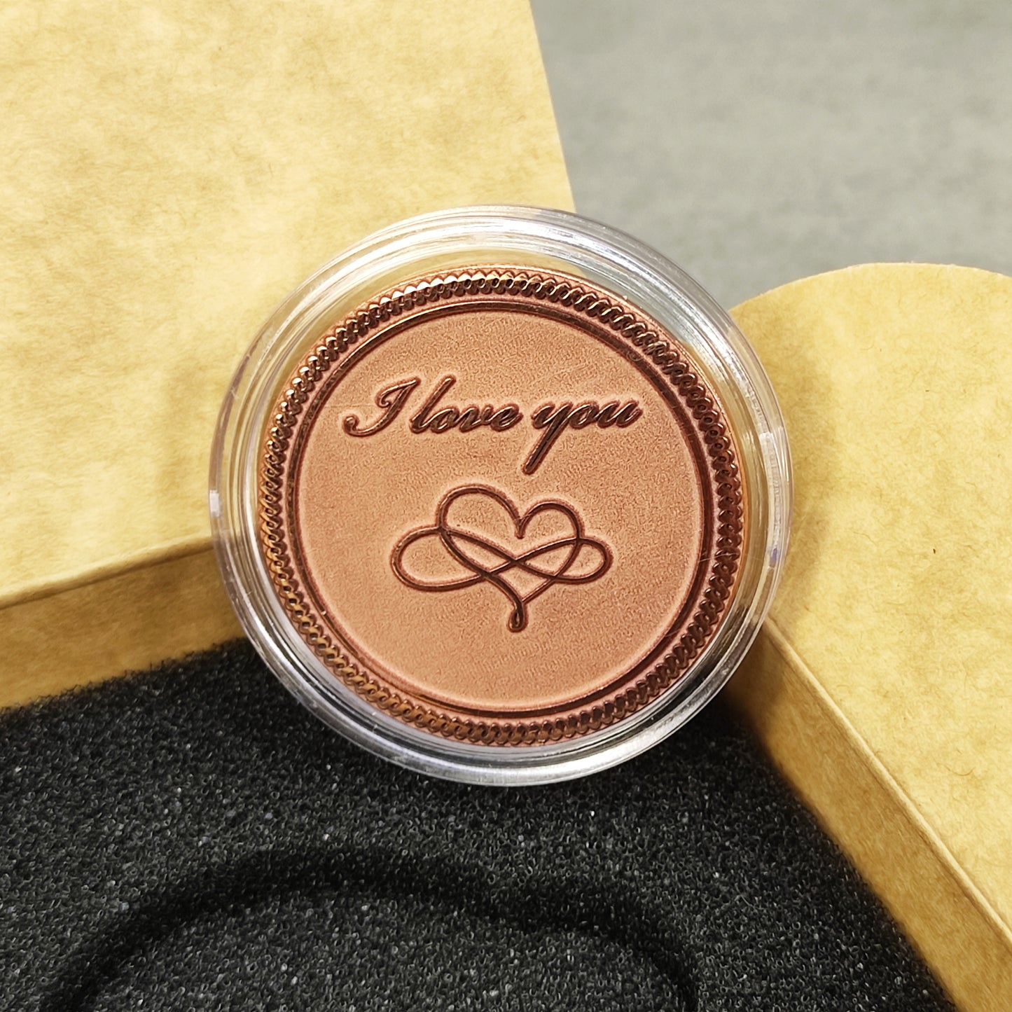 Personalized Copper Coin "I Love You" — Romantic Gift for Your Loved One