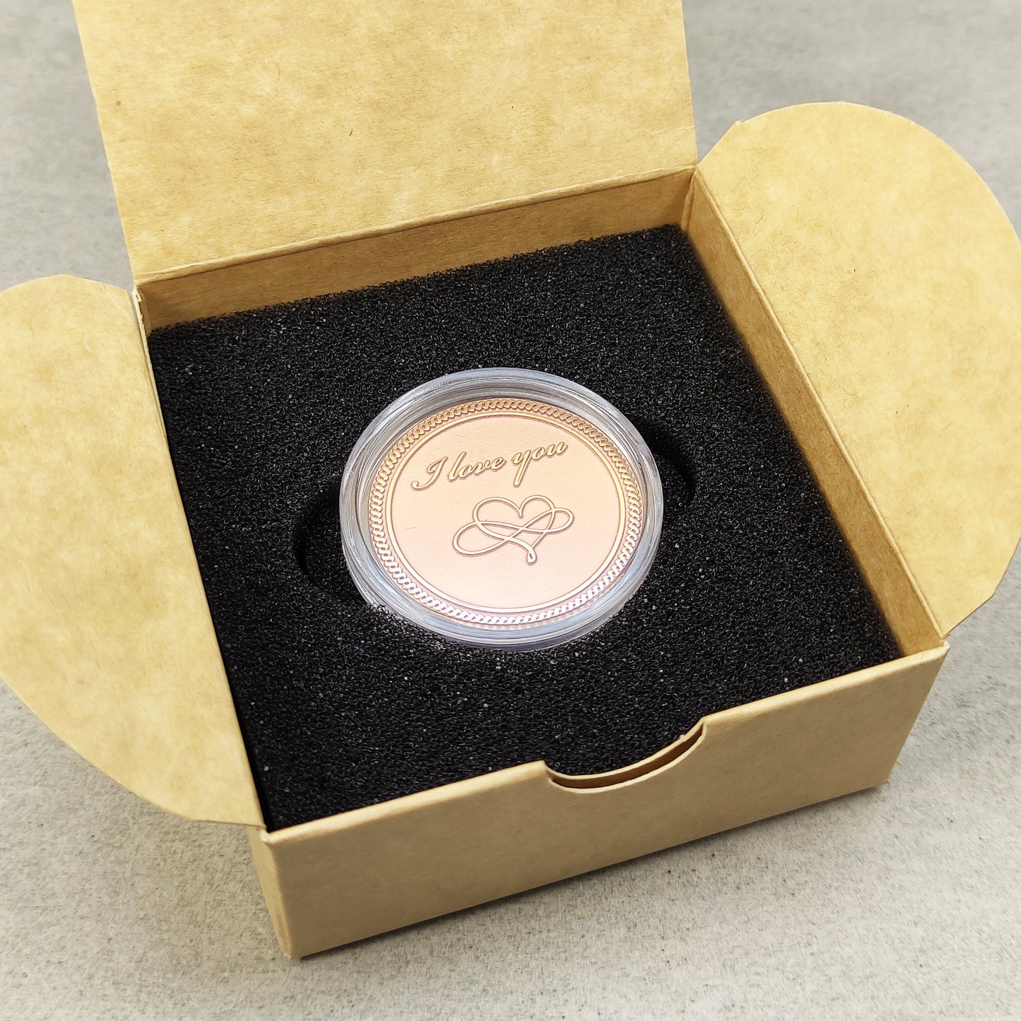 Personalized Copper Coin "I Love You" — Romantic Gift for Your Loved One