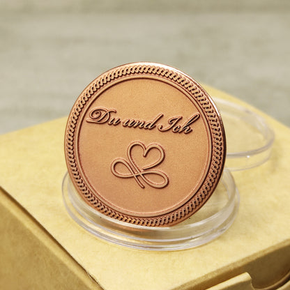 Personalized Copper Coin "I Love You" — Romantic Gift for Your Loved One